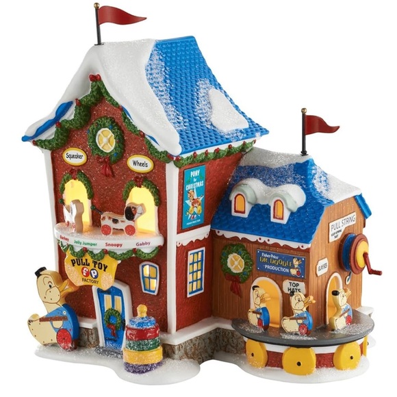 Department 56 North Pole Fisher Price Pull Toy Factory